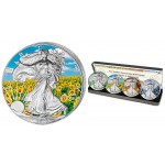 USA American Silver Eagle Four Seasons Colored 4 Four Coin Set 2013